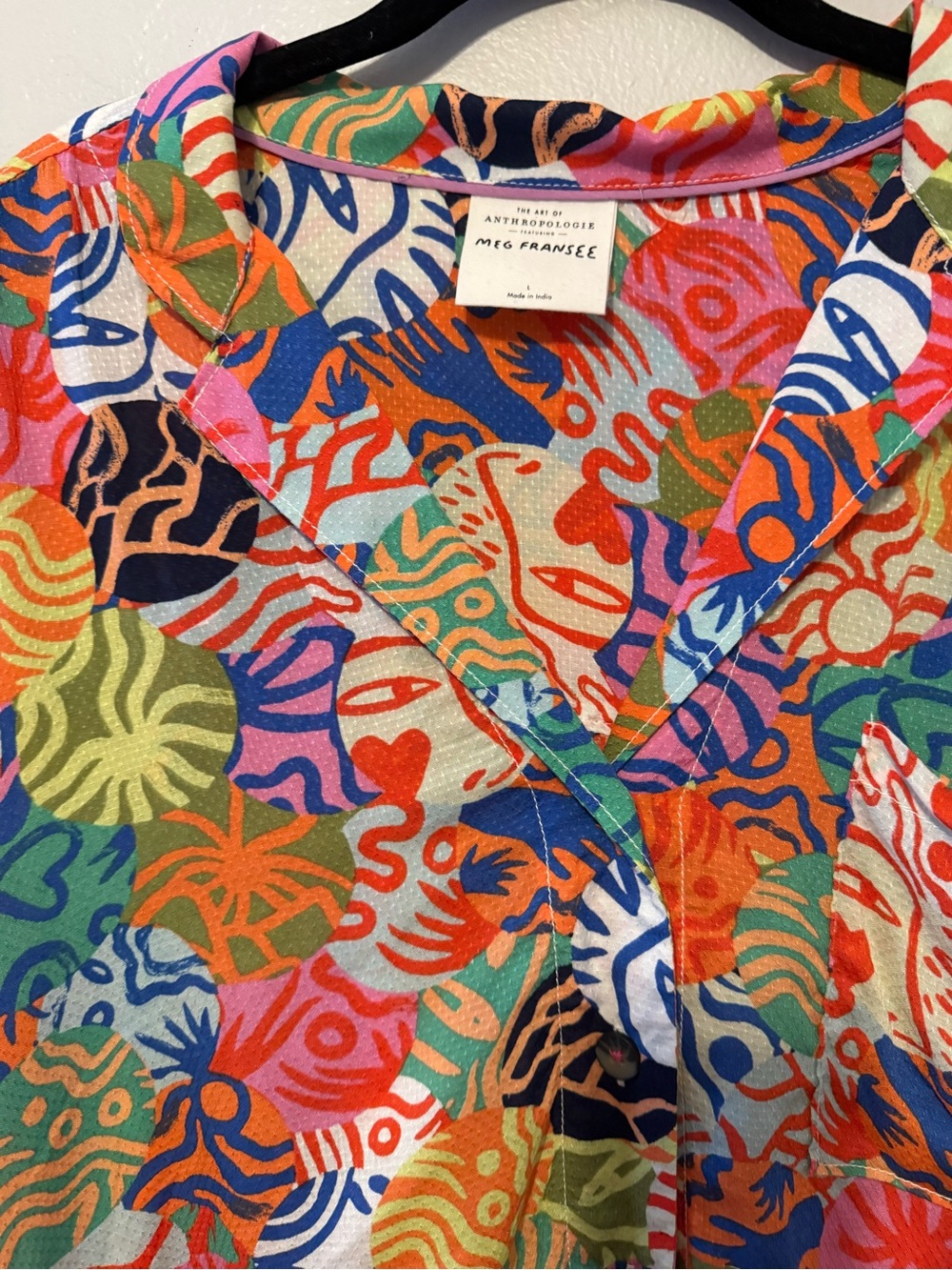 Anthropologie Meg Fransee Charmer button down size Large - Picture 4 of 4